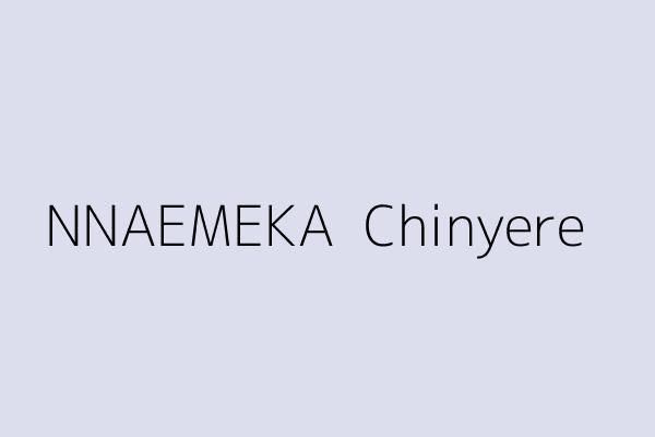 NNAEMEKA  Chinyere 